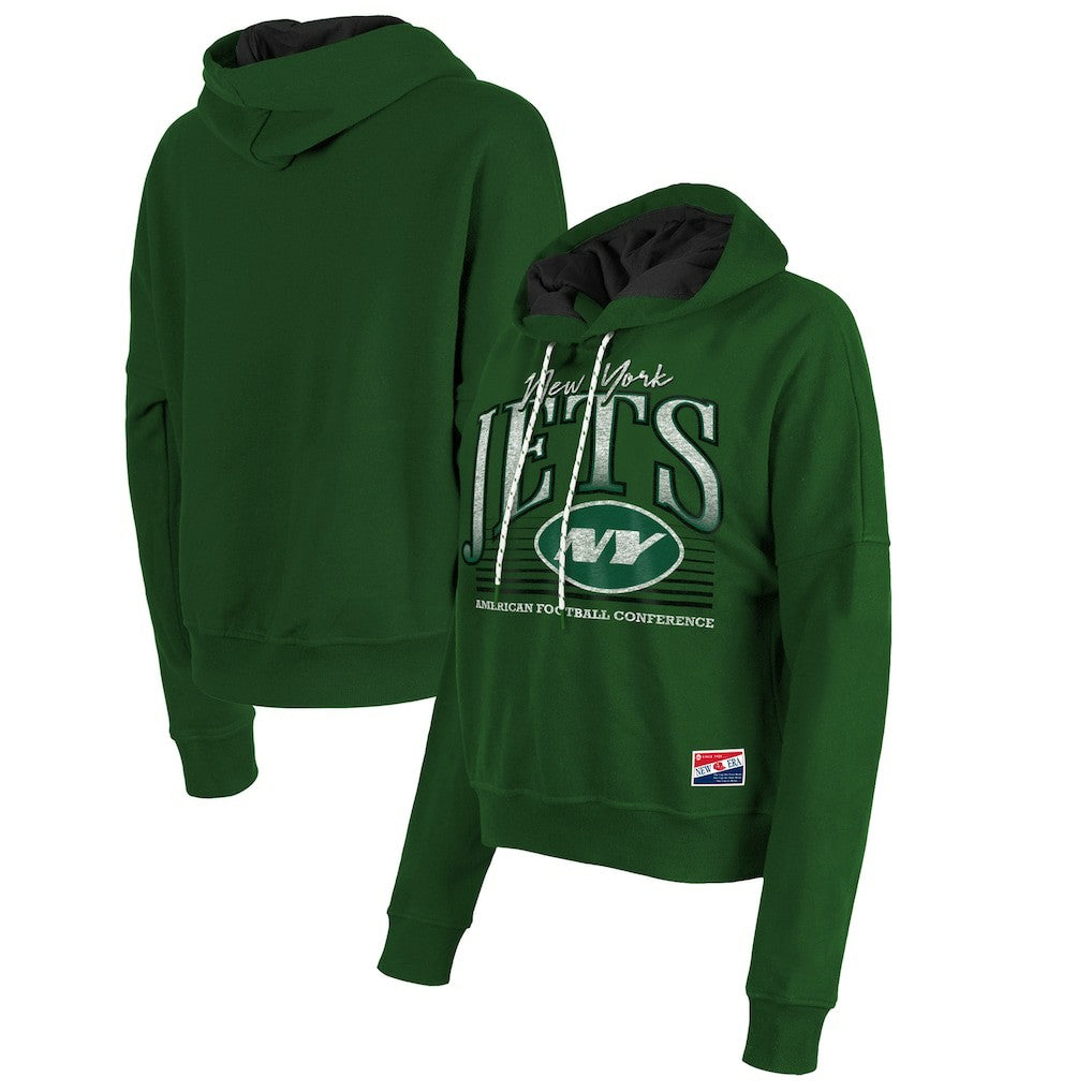 New York Jets New Era Women's Boxy Pullover Hoodie