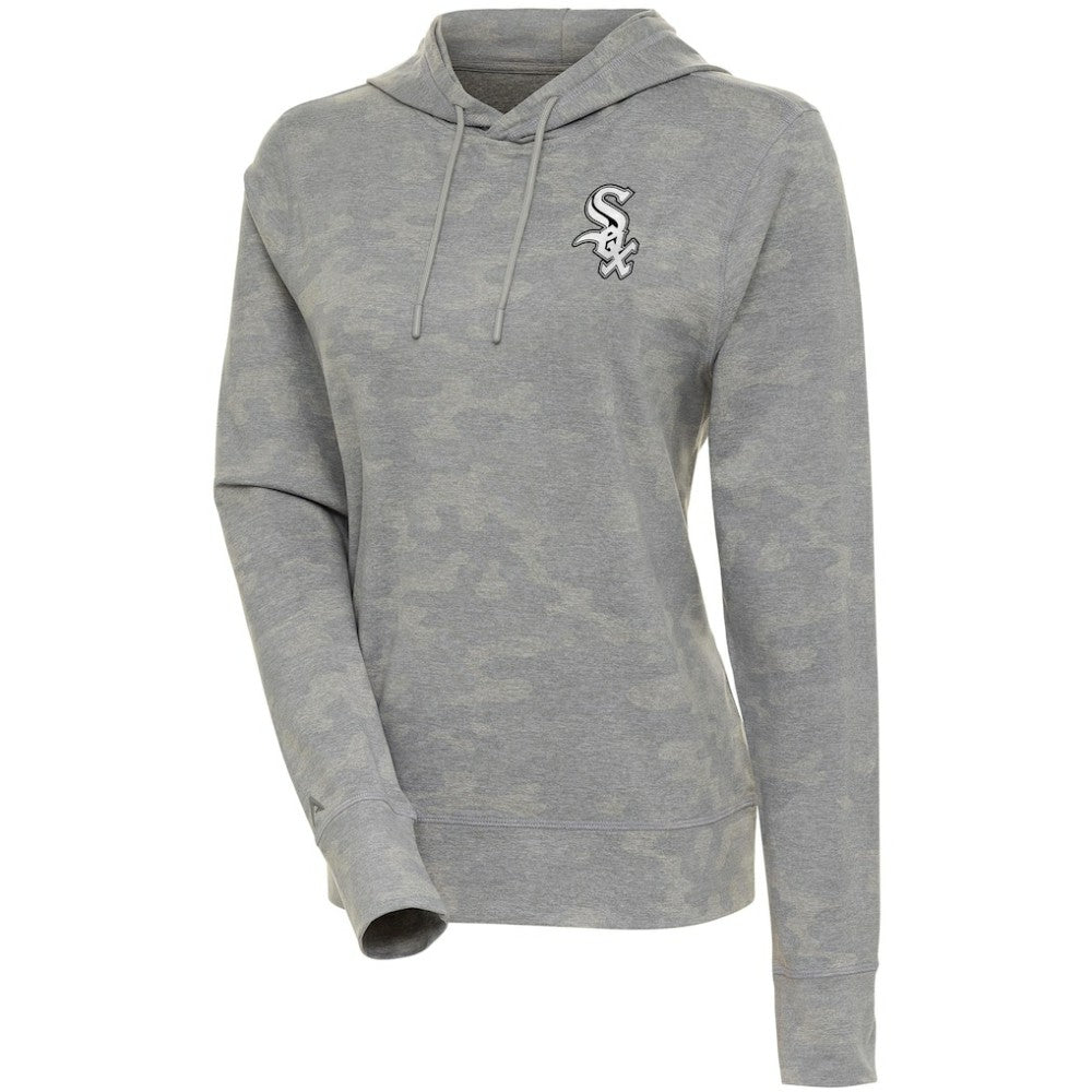 Chicago White Sox Antigua Women's Brushed Metallic Respite Pullover Hoodie | MLB Outlet