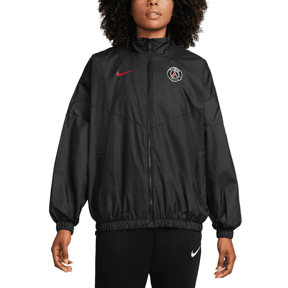 Paris Saint-Germain Women's Essential Windrunner Full-Zip Jacket Black - Nike