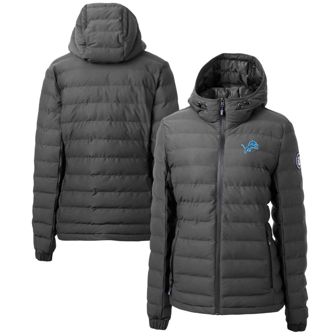 Detroit Lions  Cutter & Buck Women's Mission Ridge Repreve Eco Insulated Full-Zip Puffer Jacket