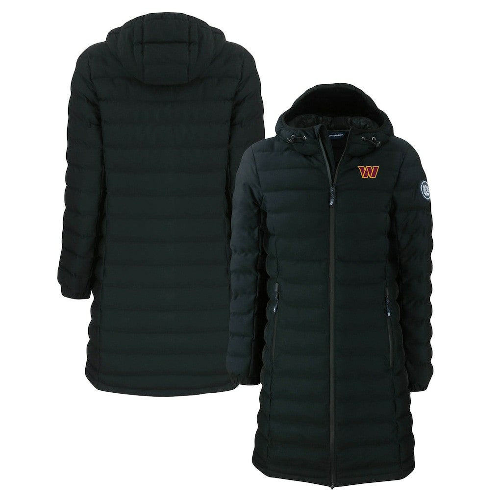 Washington Commanders  Cutter & Buck Women's Mission Ridge Repreve Eco Insulated Long Full-Zip Puffer Jacket