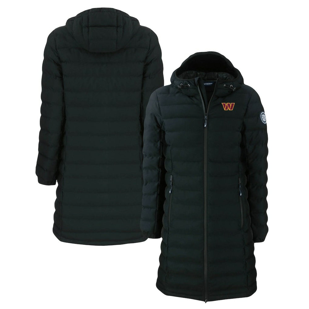 Washington Commanders  Cutter & Buck Women's Mission Ridge Repreve Eco Insulated Long Full-Zip Puffer Jacket