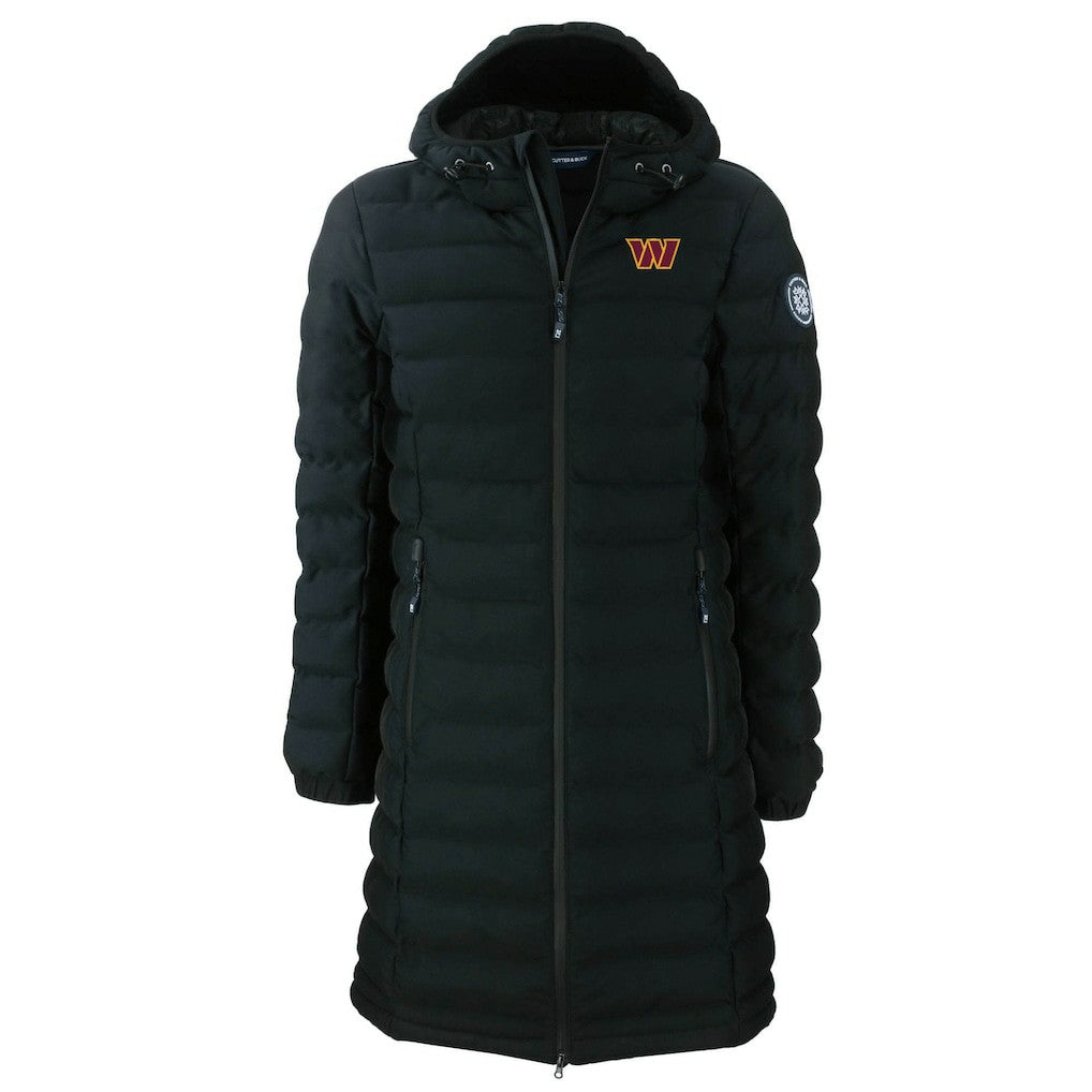 Washington Commanders  Cutter & Buck Women's Mission Ridge Repreve Eco Insulated Long Full-Zip Puffer Jacket