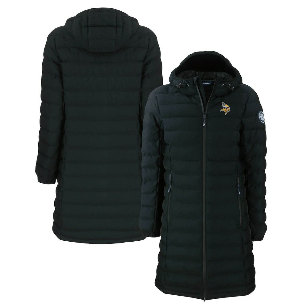 Minnesota Vikings  Cutter & Buck Women's Mission Ridge Repreve Eco Insulated Long Full-Zip Puffer Jacket