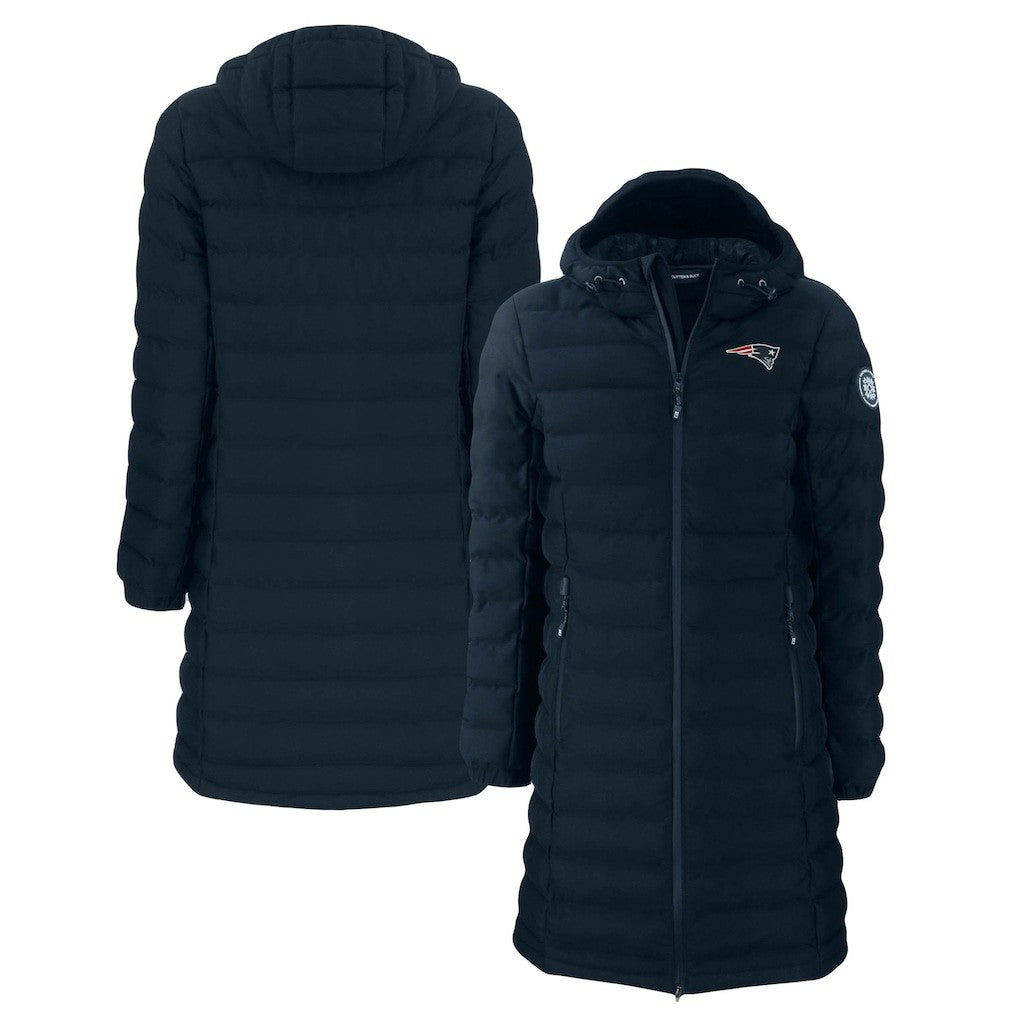 New England Patriots  Cutter & Buck Women's Mission Ridge Repreve Eco Insulated Long Full-Zip Puffer Jacket