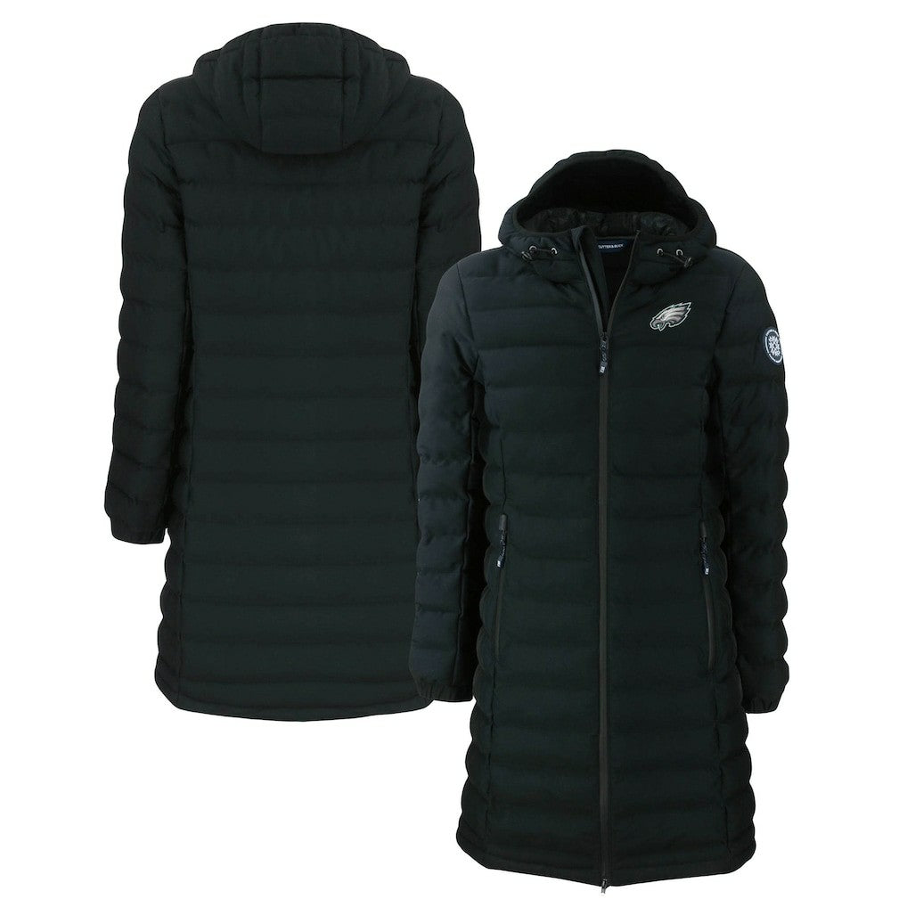 Philadelphia Eagles  Cutter & Buck Women's Mission Ridge Repreve Eco Insulated Long Full-Zip Puffer Jacket