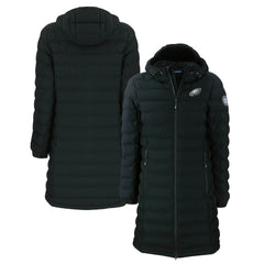 Philadelphia Eagles  Cutter & Buck Women's Mission Ridge Repreve Eco Insulated Long Full-Zip Puffer Jacket