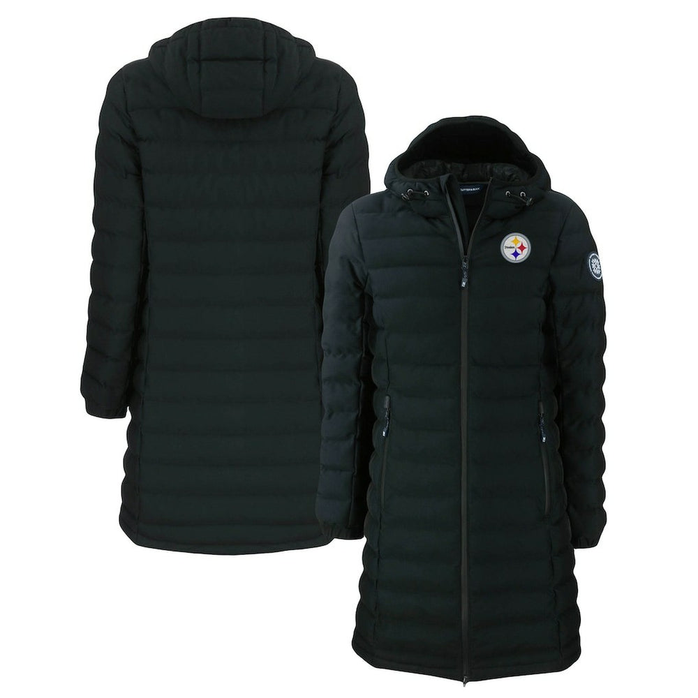 Pittsburgh Steelers  Cutter & Buck Women's Mission Ridge Repreve Eco Insulated Long Full-Zip Puffer Jacket