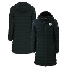 Pittsburgh Steelers  Cutter & Buck Women's Mission Ridge Repreve Eco Insulated Long Full-Zip Puffer Jacket
