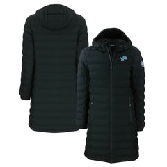 Detroit Lions  Cutter & Buck Women's Mission Ridge Repreve Eco Insulated Long Full-Zip Puffer Jacket