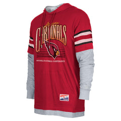 Arizona Cardinals New Era Twofer Long Sleeve Hooded T-Shirt