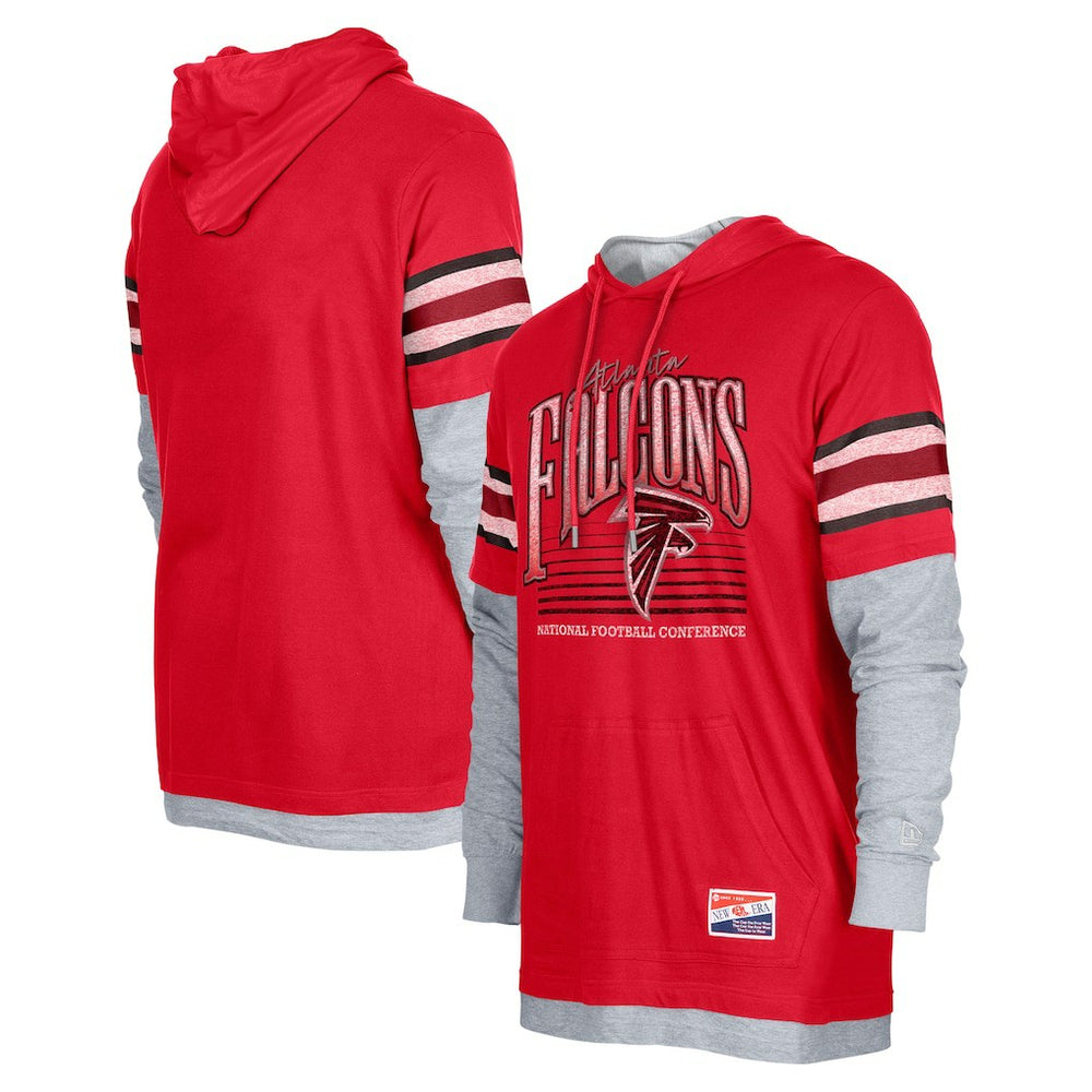 Atlanta Falcons New Era Twofer Long Sleeve Hooded T-Shirt