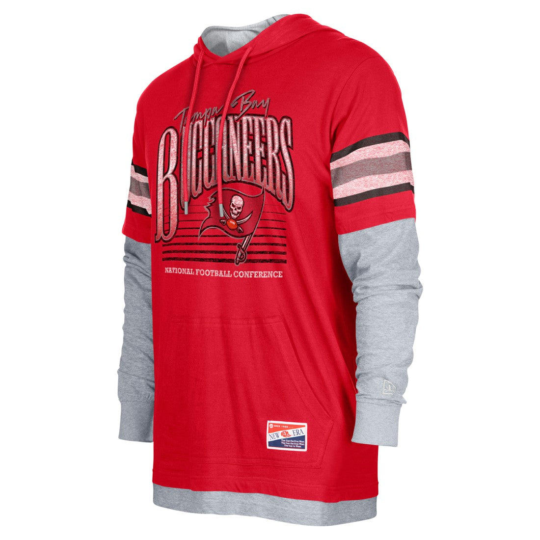 Tampa Bay Buccaneers New Era Twofer Long Sleeve Hooded T-Shirt