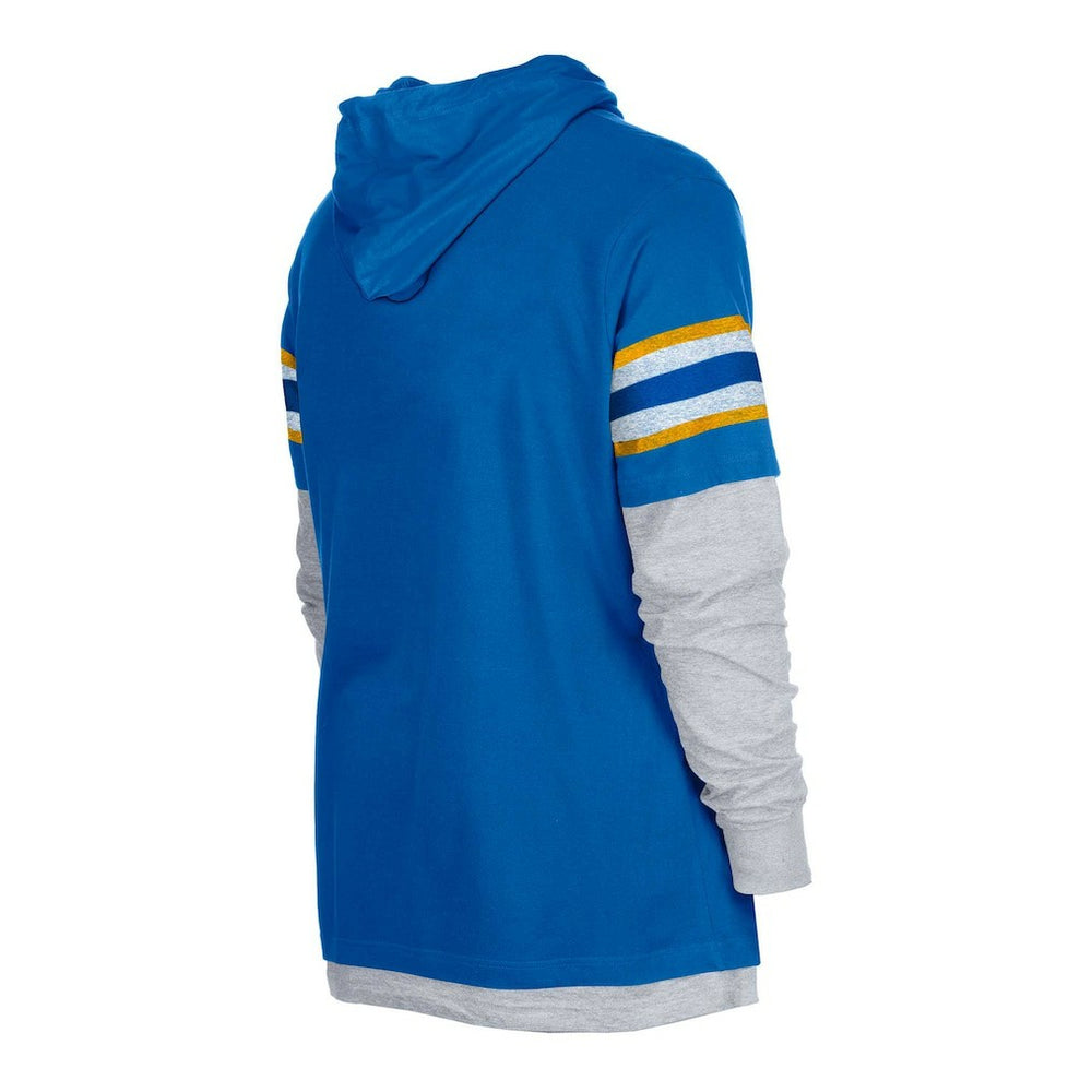 Los Angeles Chargers New Era Twofer Long Sleeve Hooded T-Shirt