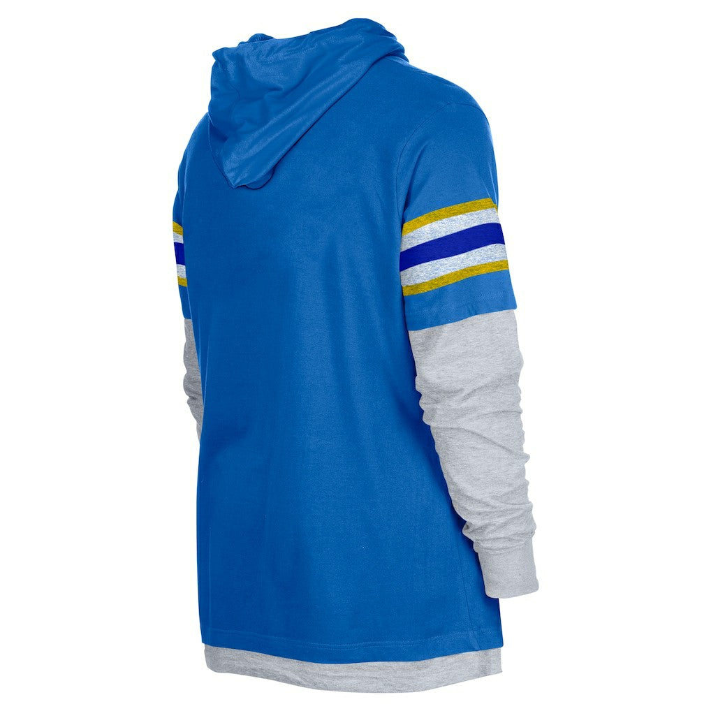 Los Angeles Rams New Era Twofer Long Sleeve Hooded T-Shirt