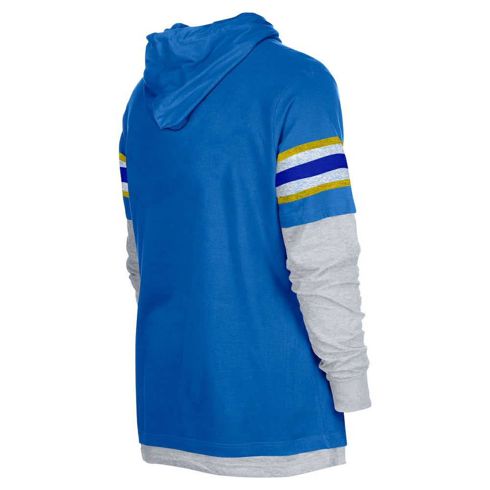 Los Angeles Rams New Era Twofer Long Sleeve Hooded T-Shirt