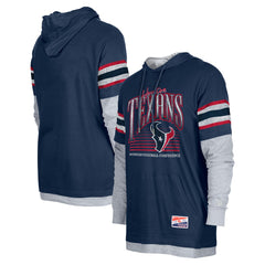 Houston Texans New Era Twofer Long Sleeve Hooded T-Shirt