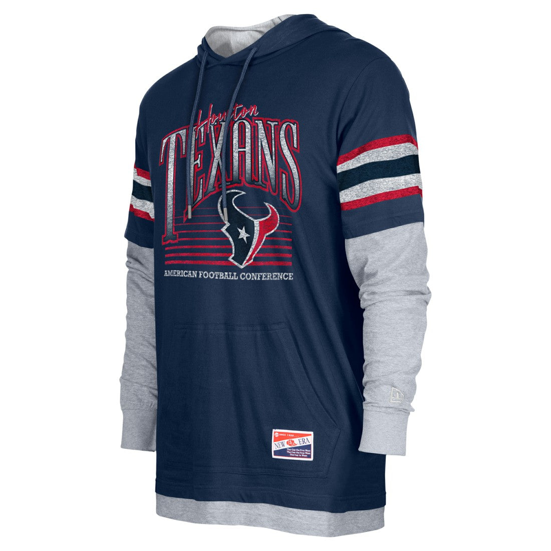Houston Texans New Era Twofer Long Sleeve Hooded T-Shirt