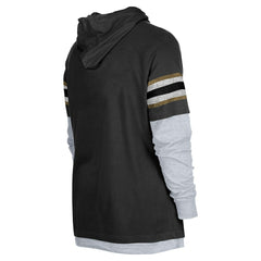 New Orleans Saints New Era Twofer Long Sleeve Hooded T-Shirt