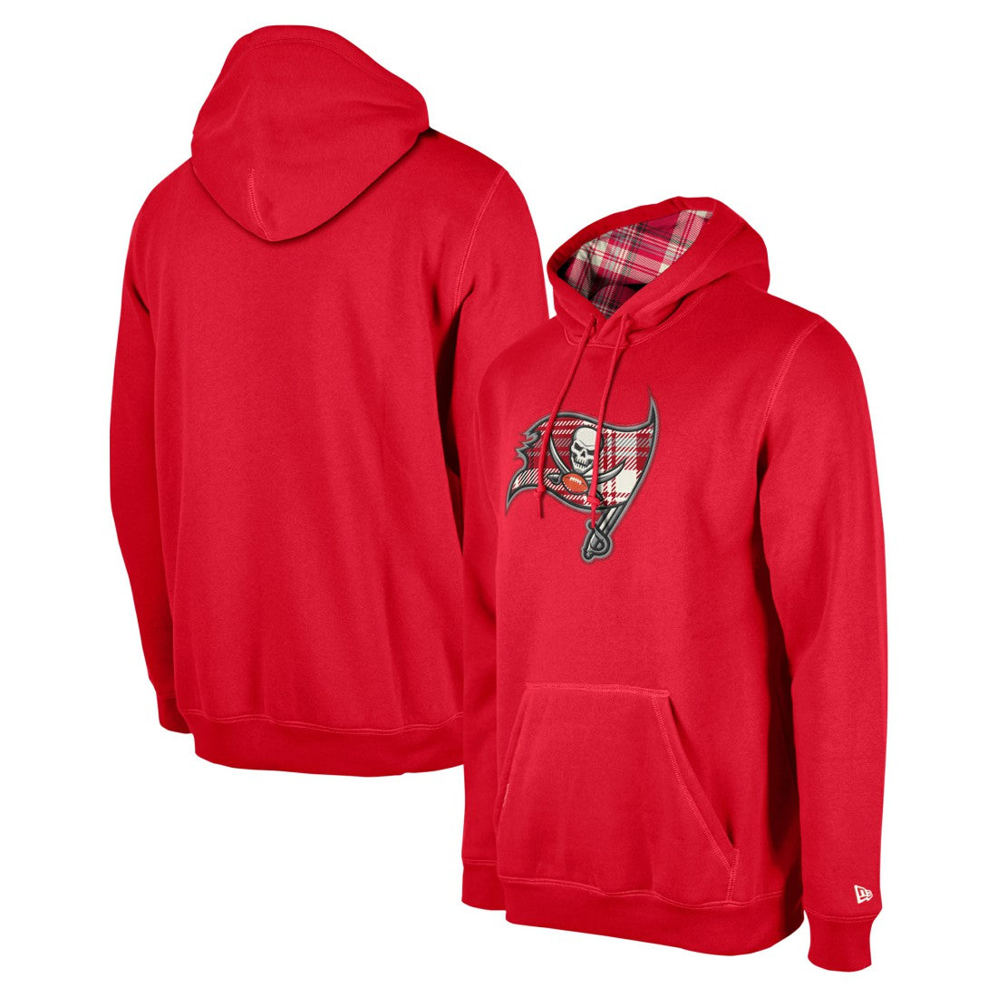 Tampa Bay Buccaneers New Era 3rd Down Plaid Pullover Hoodie
