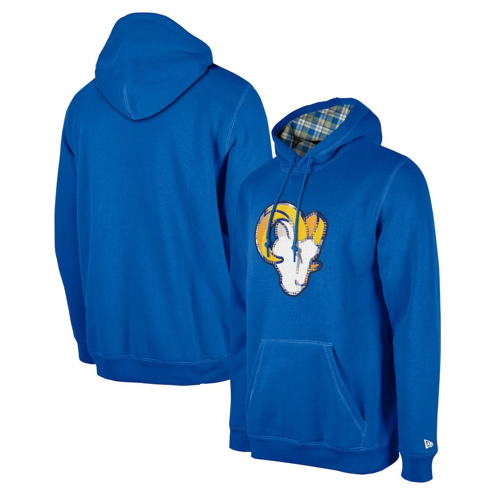 Los Angeles Rams New Era 3rd Down Plaid Pullover Hoodie