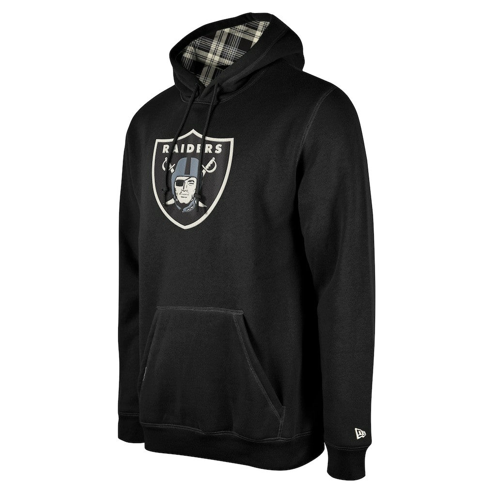 Las Vegas Raiders New Era 3rd Down Plaid Pullover Hoodie
