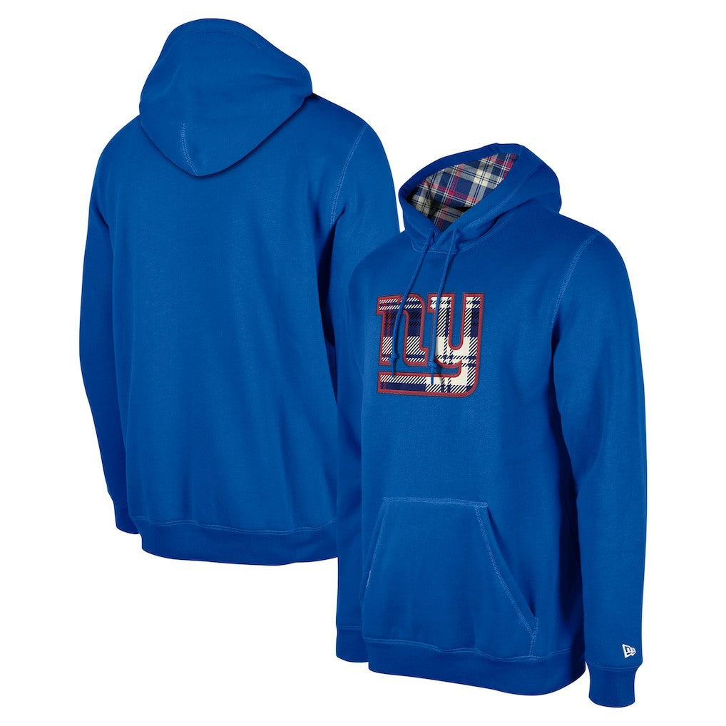New York Giants New Era 3rd Down Plaid Pullover Hoodie