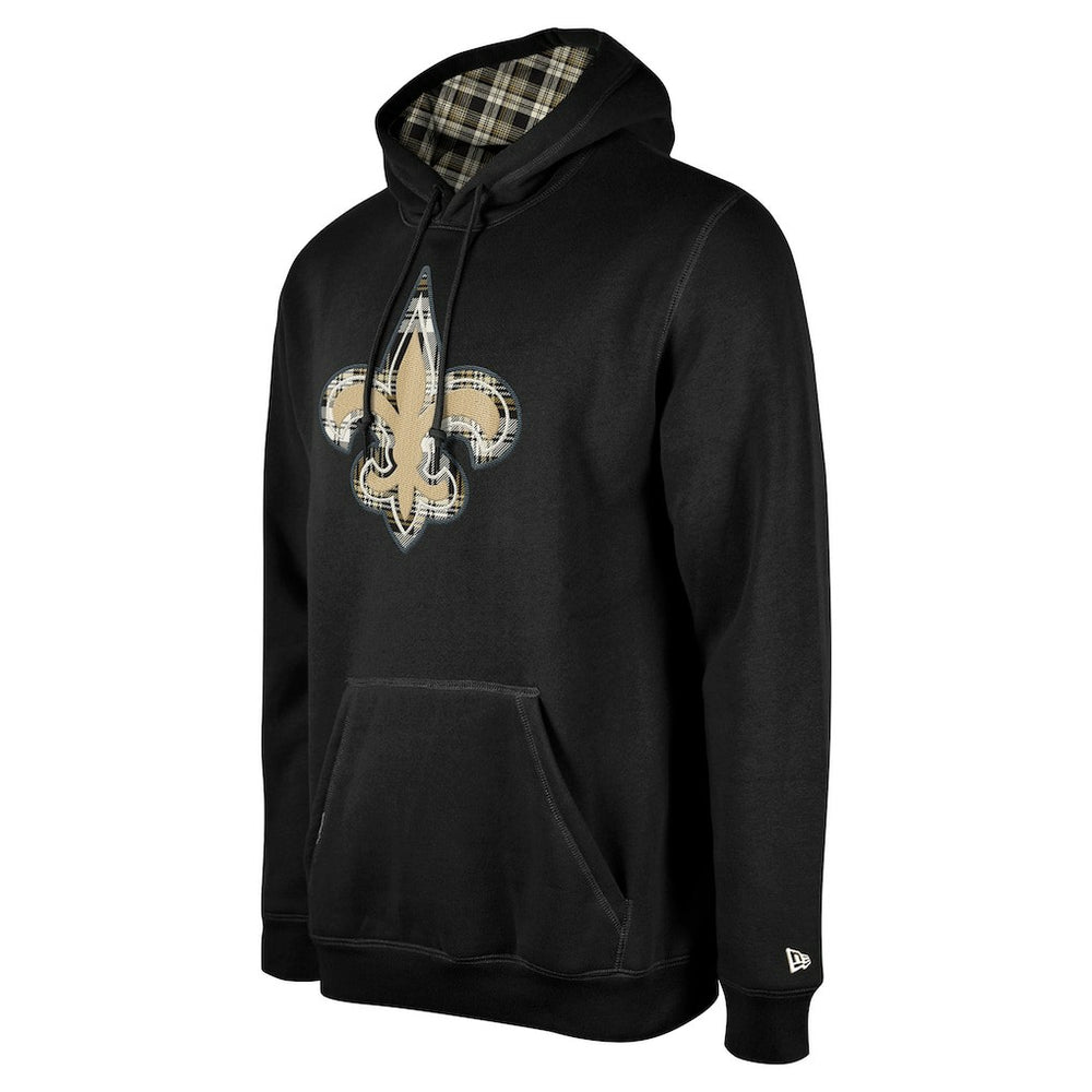 New Orleans Saints New Era 3rd Down Plaid Pullover Hoodie