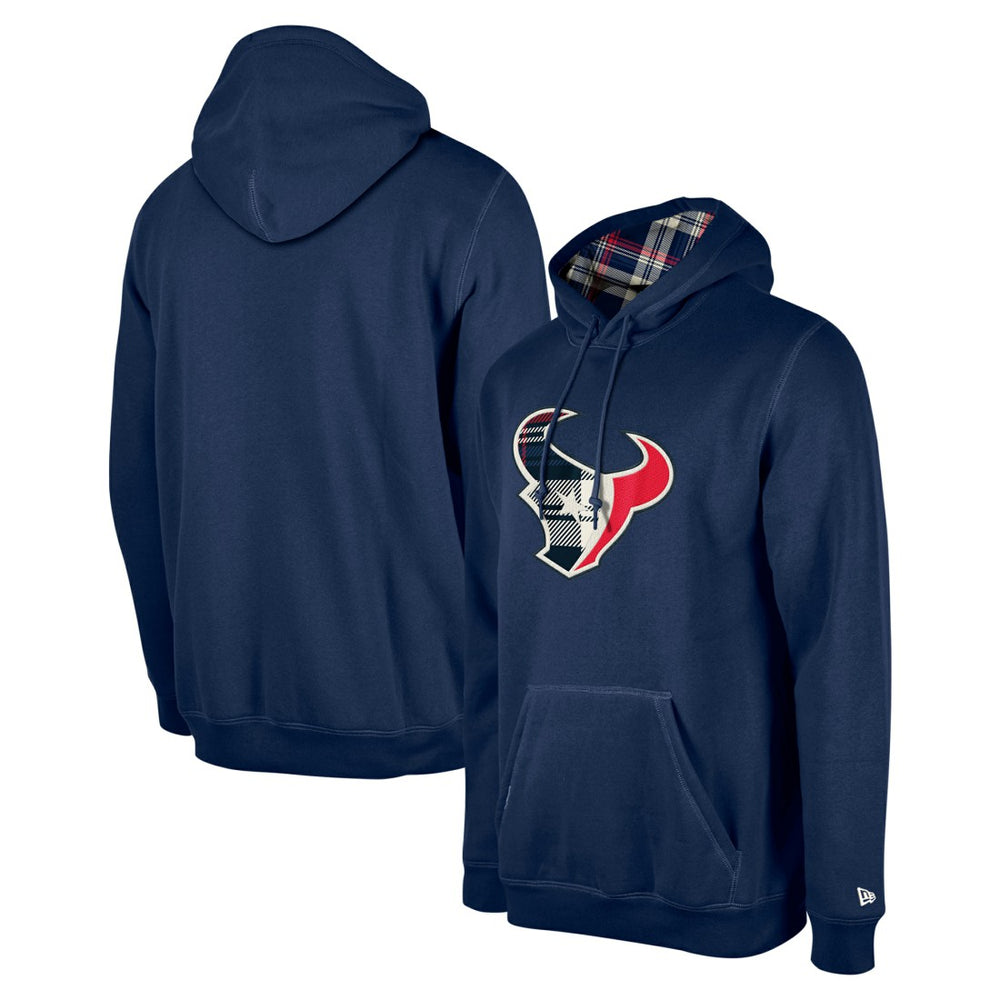 Houston Texans New Era 3rd Down Plaid Pullover Hoodie
