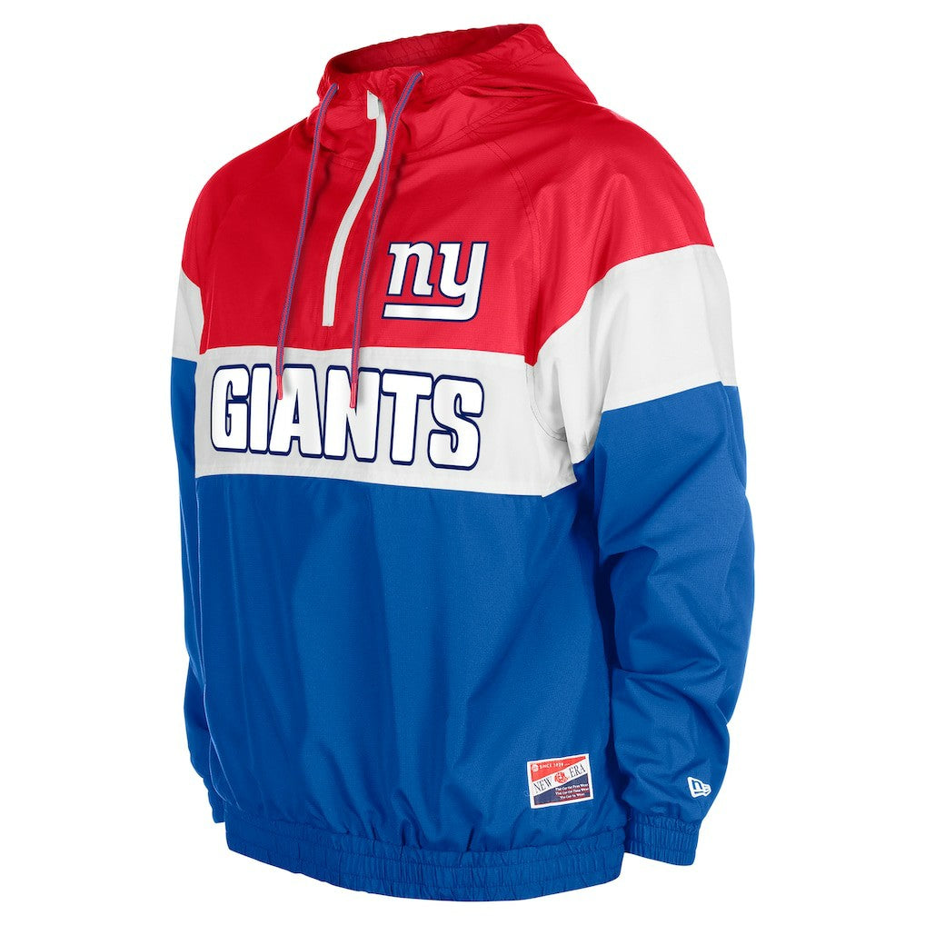 New York Giants New Era 3rd Down Raglan Quarter-Zip Windbreaker Jacket