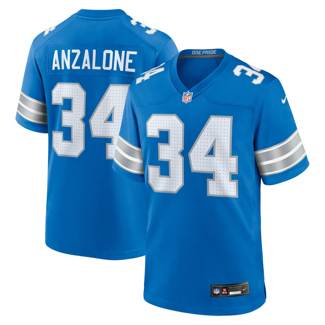 Detroit Lions Nike Alex Anzalone  Game Jersey