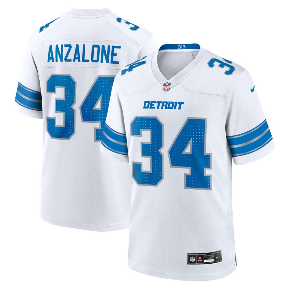 Detroit Lions Nike Alex Anzalone  White Game Jersey