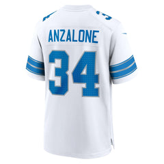 Detroit Lions Nike Alex Anzalone  White Game Jersey