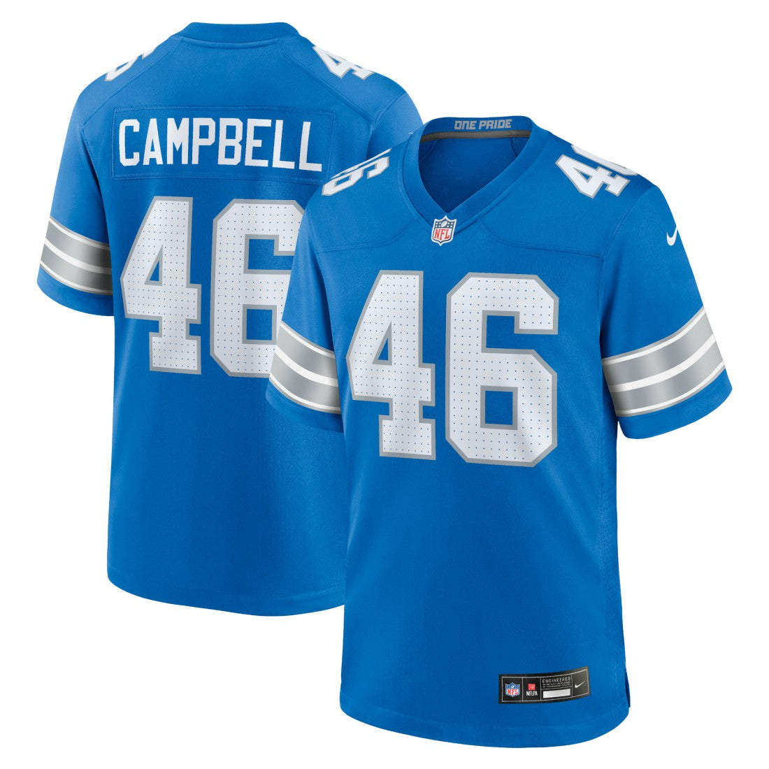 Detroit Lions Nike Jack Campbell  Game Jersey