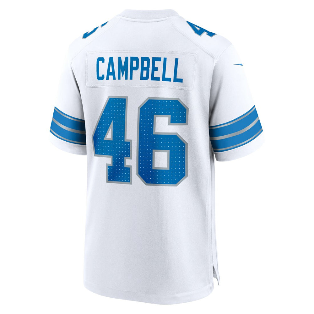 Detroit Lions Nike Jack Campbell  White Game Jersey