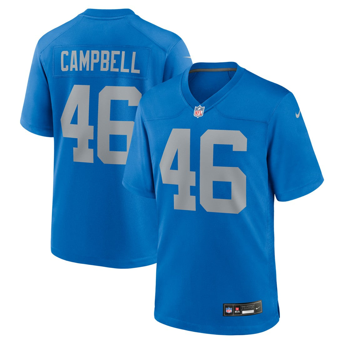 Detroit Lions Nike Jack Campbell  Alternate Game Jersey