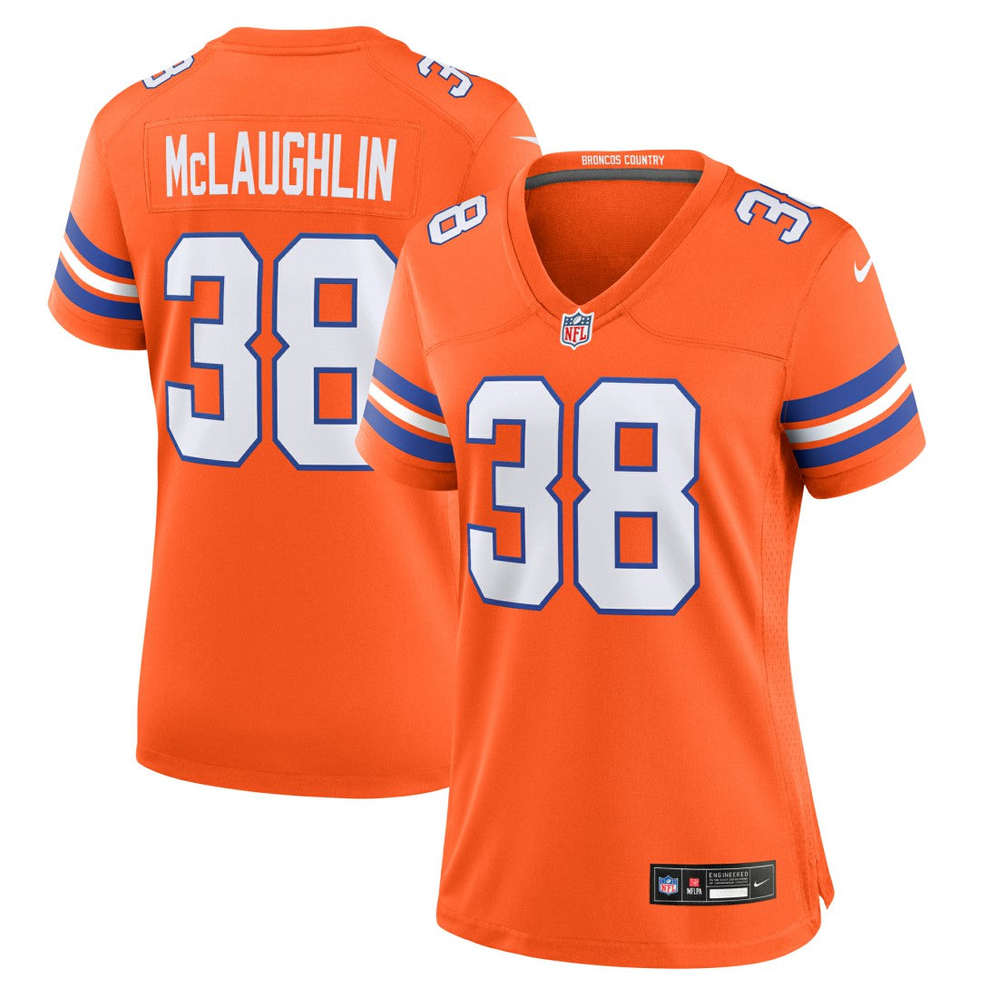 Denver Broncos Nike Jaleel McLaughlin  Women's Mile High Collection 1977 Throwback Player Game Jersey