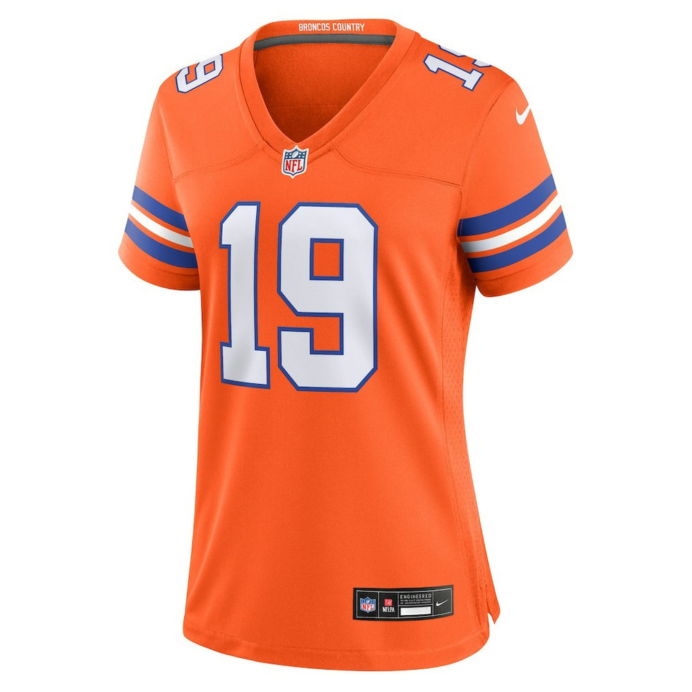 Denver Broncos Nike Marvin Mims Jr  Women's Mile High Collection 1977 Throwback Player Game Jersey