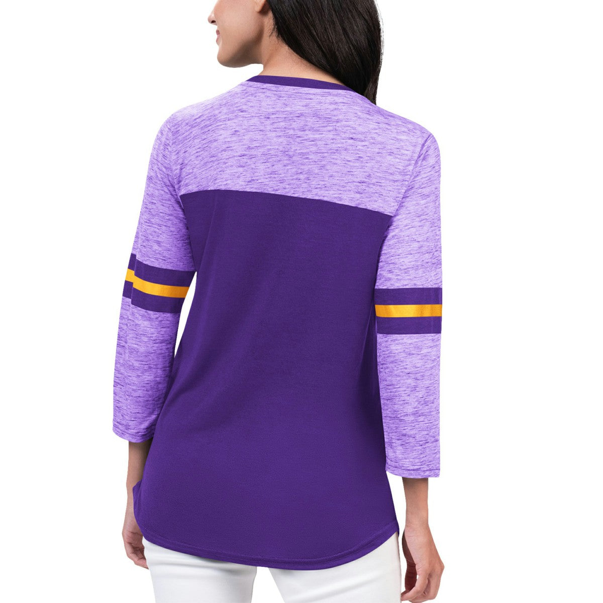 Los Angeles Lakers G-III 4Her by Carl Banks Women's Play the Game 3/4-Sleeve T-Shirt On Sale