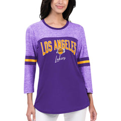 Los Angeles Lakers G-III 4Her by Carl Banks Women's Play the Game 3/4-Sleeve T-Shirt On Sale
