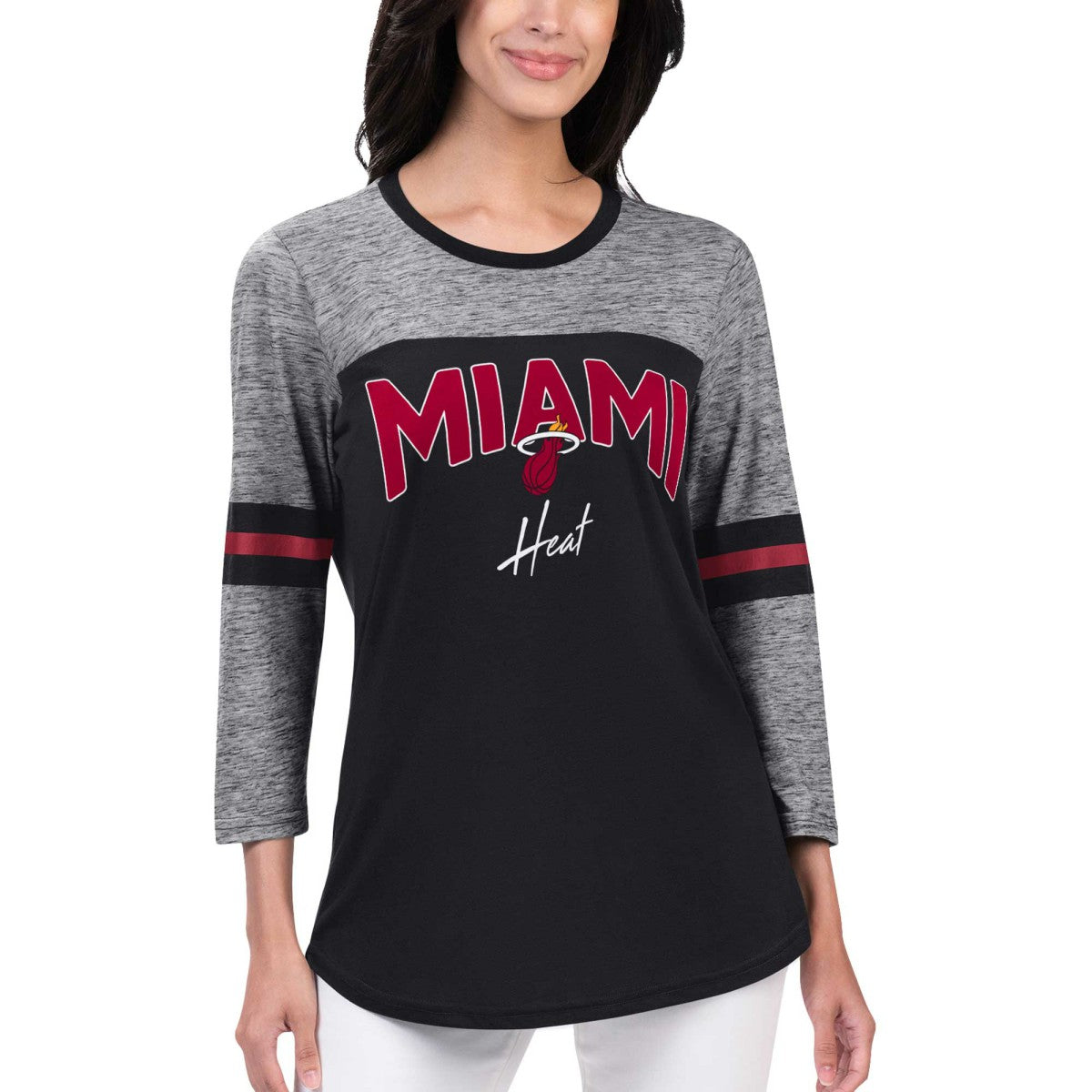 Miami Heat G-III 4Her by Carl Banks Women's Play the Game 3/4-Sleeve T-Shirt For Sale