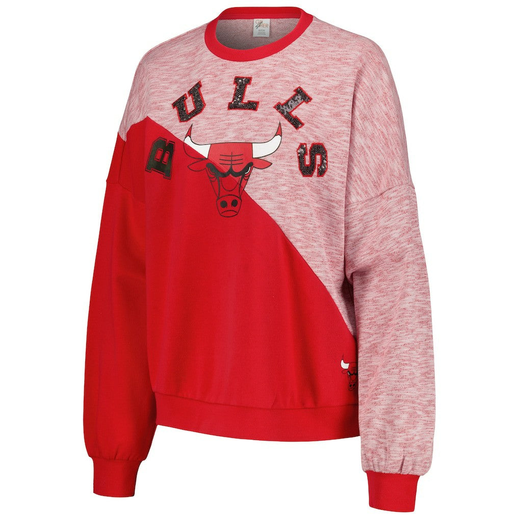 Chicago Bulls G-III 4Her by Carl Banks Women's Benches Split Pullover Sweatshirt sale New