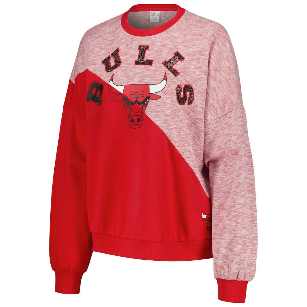 Chicago Bulls G-III 4Her by Carl Banks Women's Benches Split Pullover Sweatshirt sale New