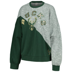 Milwaukee Bucks G-III 4Her by Carl Banks Women's Benches Split Pullover Sweatshirt For Sale
