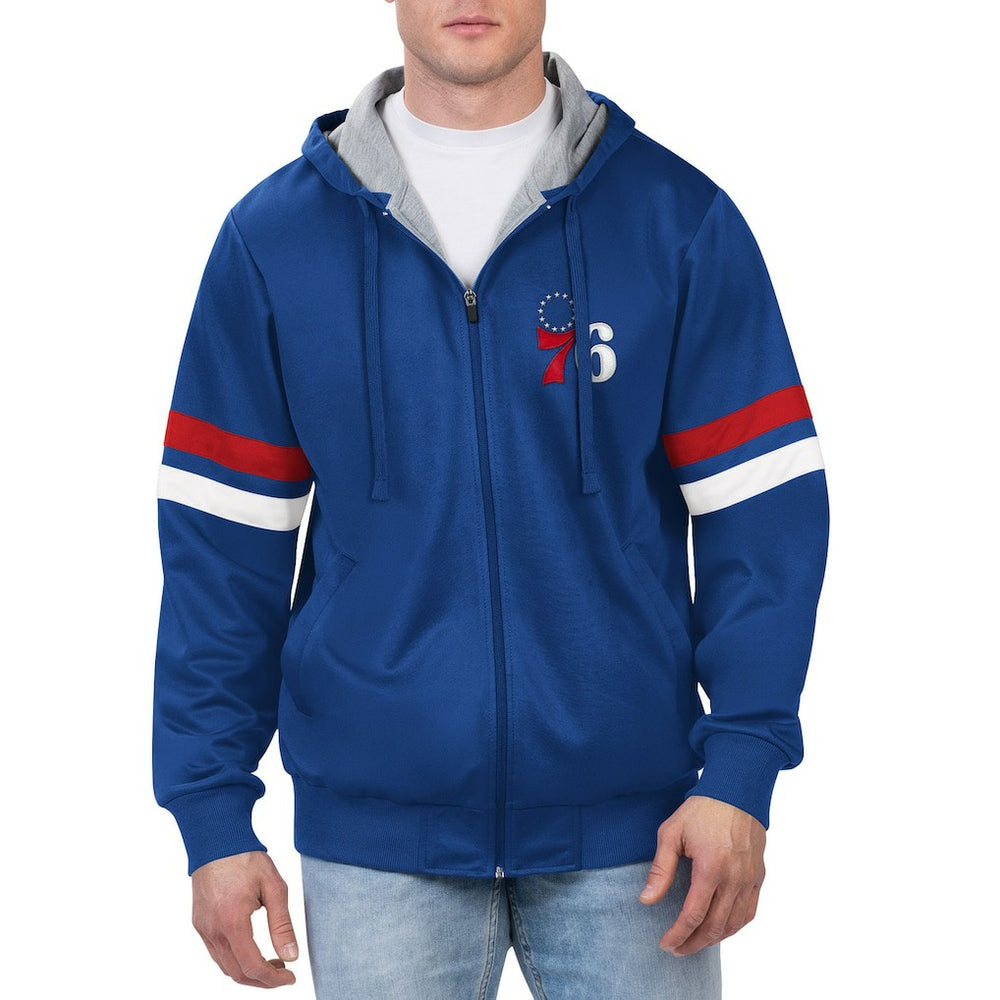 Philadelphia 76ers G-III Sports by Carl Banks Contender Full-Zip Hoodie Jacket Outlet