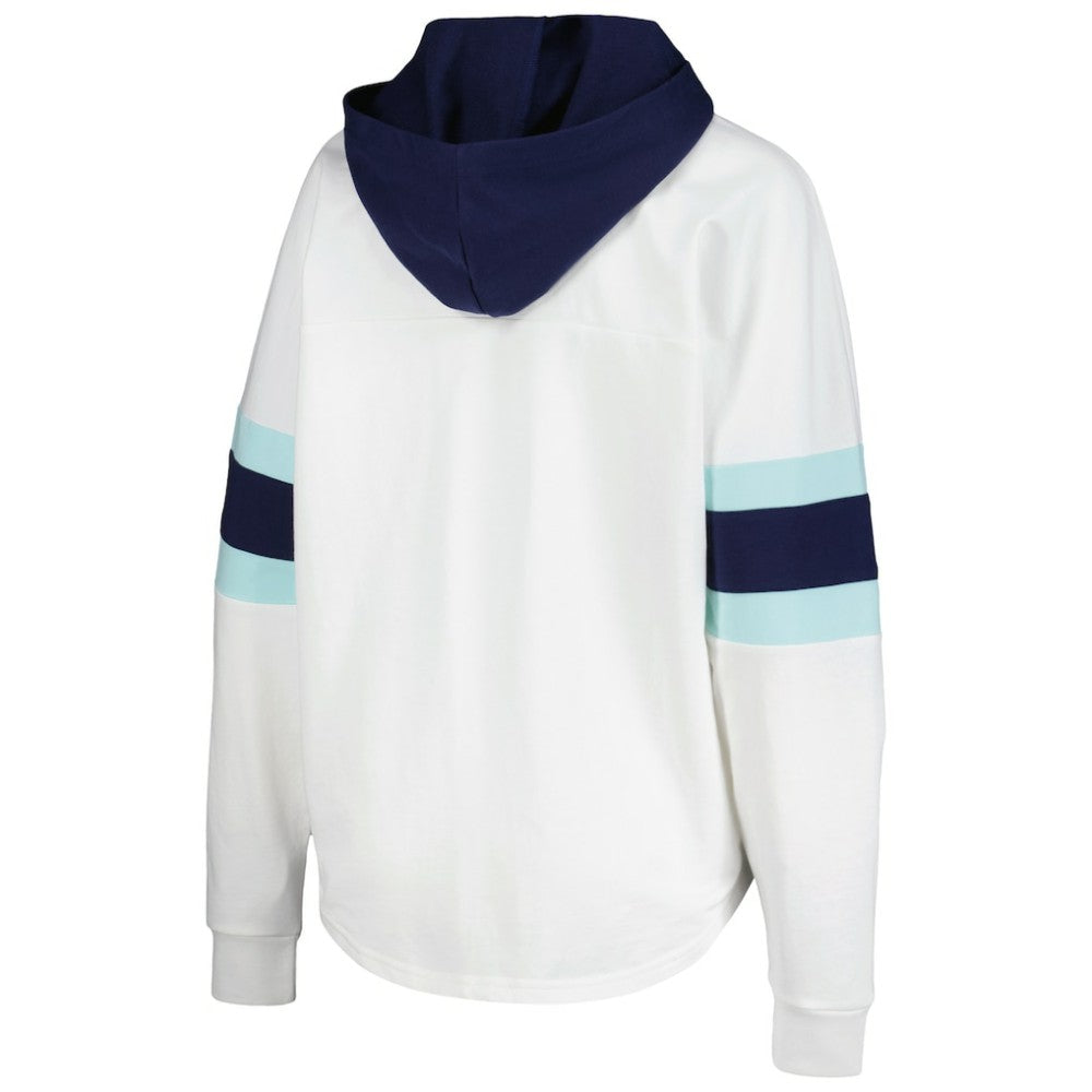 Seattle Kraken G-III 4Her by Carl Banks Women's Goal Zone Long Sleeve Lace-Up Hoodie T-Shirt Discount