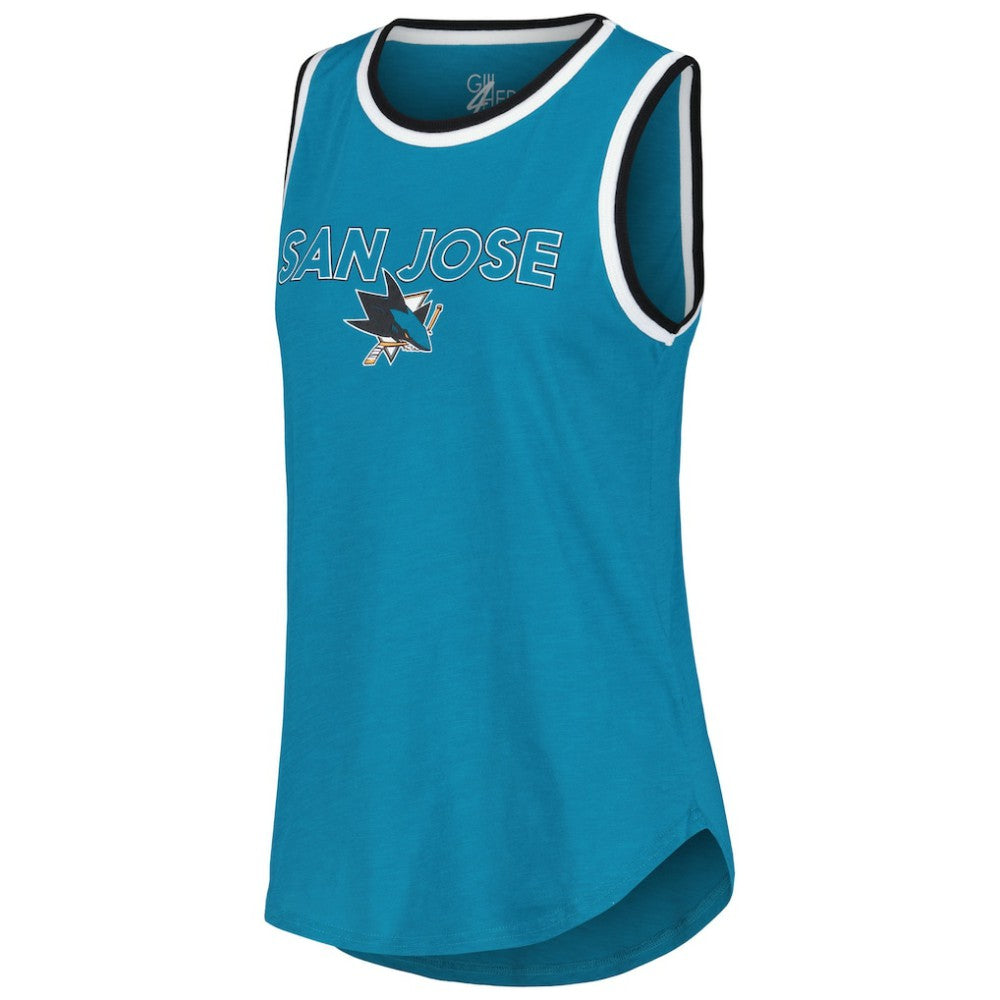 San Jose Sharks G-III 4Her by Carl Banks Women's Strategy Tank Top For Sale