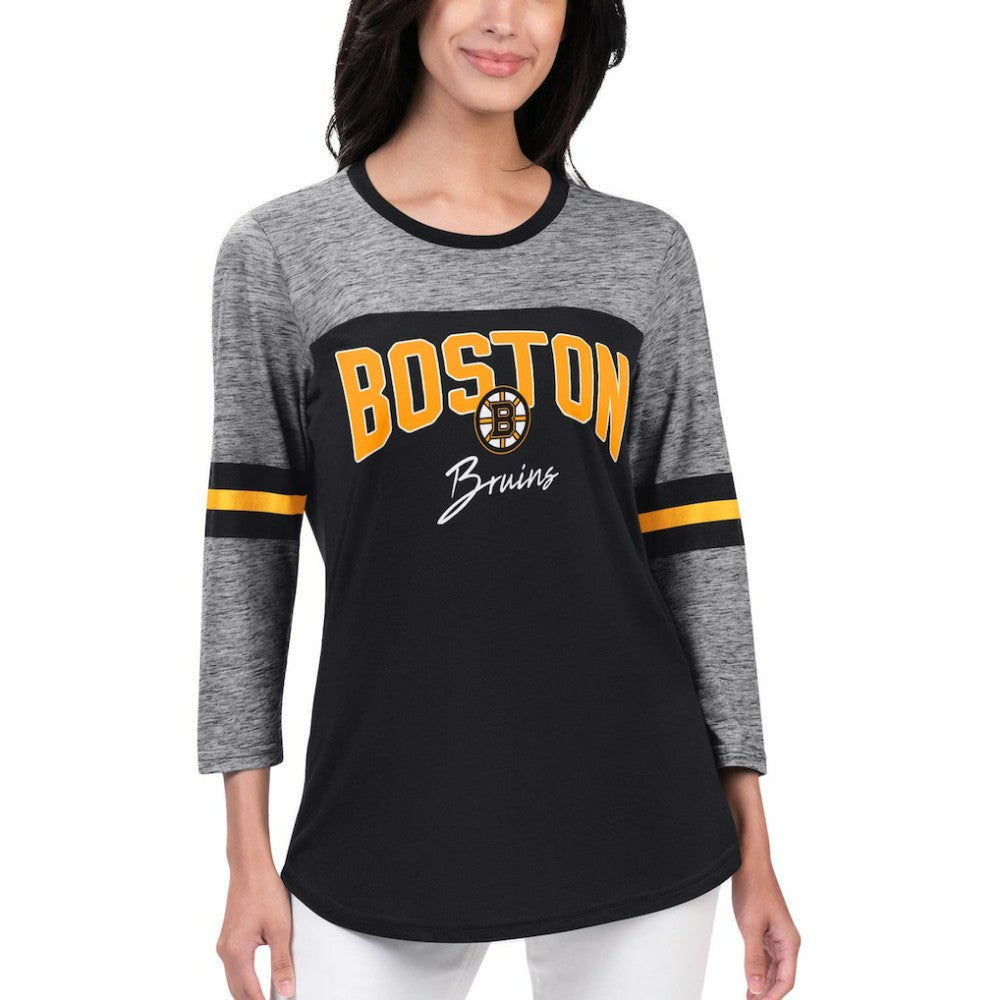 Boston Bruins G-III 4Her by Carl Banks Women's Play The Game 3/4-Sleeve T-Shirt Online