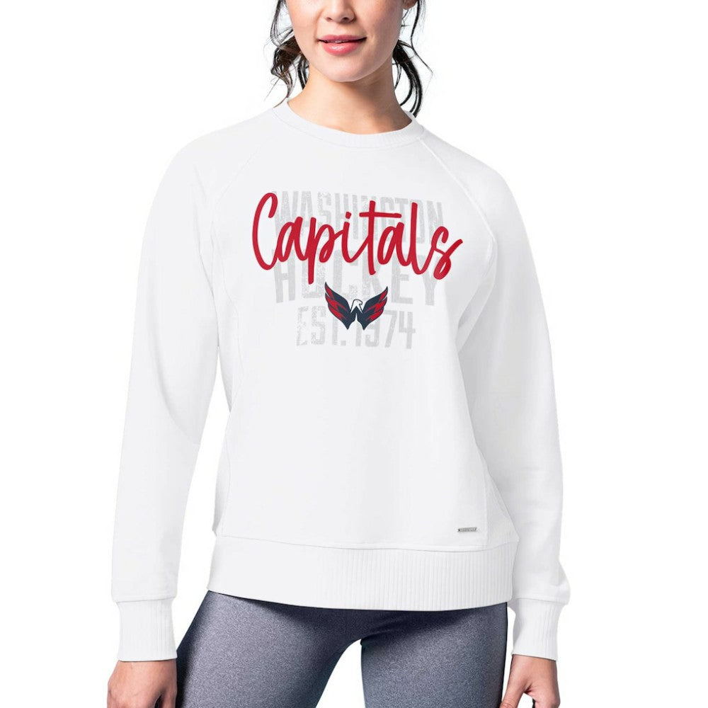 Washington Capitals MSX by Michael Strahan Women's Millie Raglan Pullover Sweatshirt For Sale
