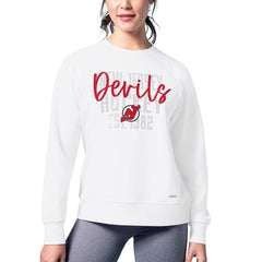 New Jersey Devils MSX by Michael Strahan Women's Millie Raglan Pullover Sweatshirt On Sale